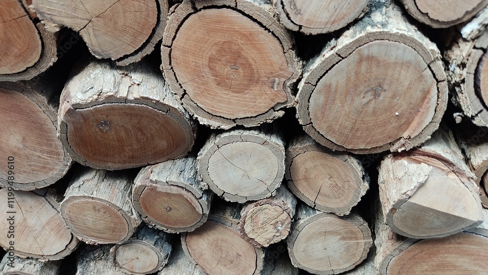Fototapeta premium stack of firewood