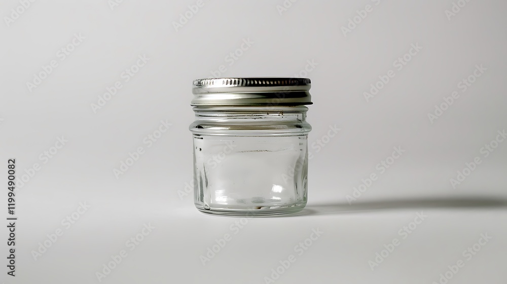 A classic clear glass jar on the beautifull empty background
A classic clear glass jar on the beautifull empty background
