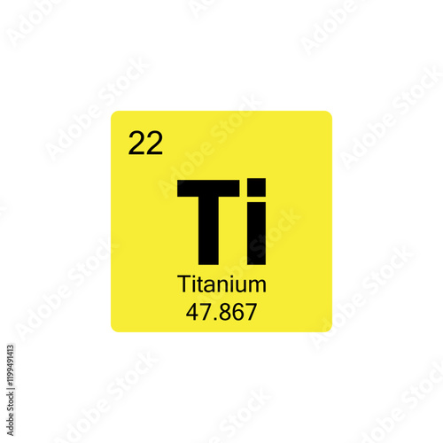 periodic table Titanium colored icon