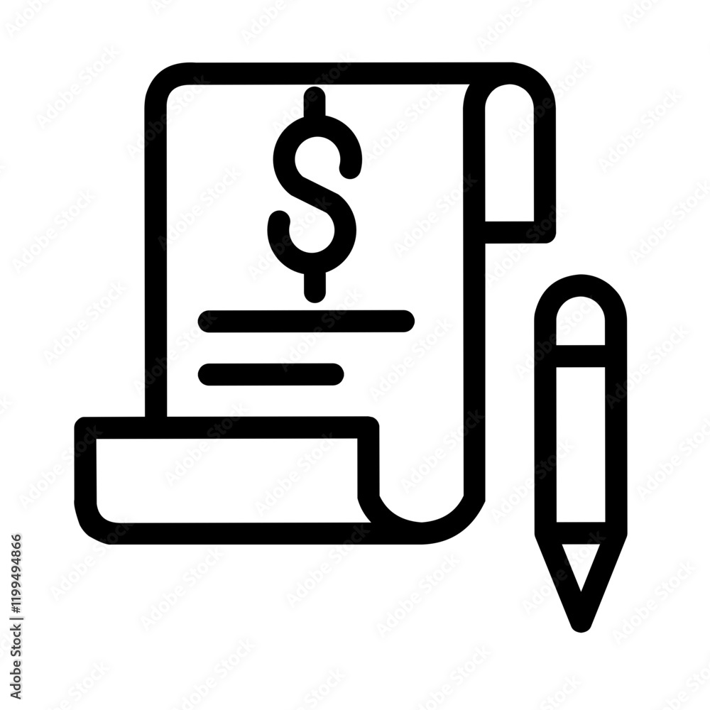 Price list with dollar symbol 