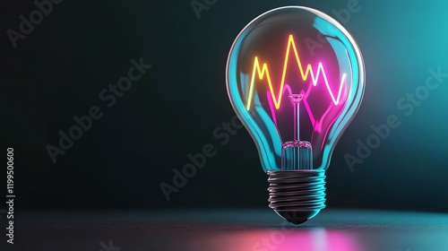Strategic growth tools, glowing neon light elements, innovationdriven visuals, 3D illustration