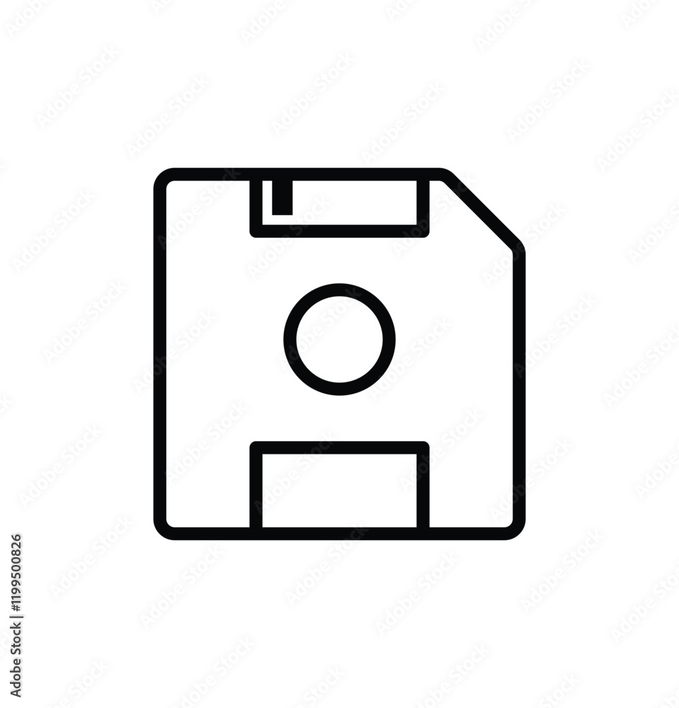 Floppy Disk Icon in Flat Design for Digital Storage and Backup Use Floppy Disk Icon in Flat Design for Digital Storage and Backup Use