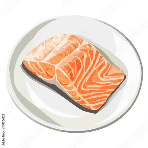 Salmon Steak Side Dish Image salmon illustration transparent vector