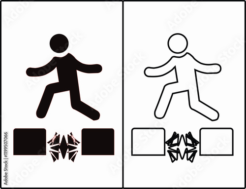 Jumping Icon Vector Design