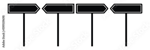 Blank traffic board icon. Road sign icon, vector illustration