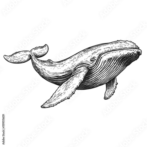 Whale art drawing sketch vector