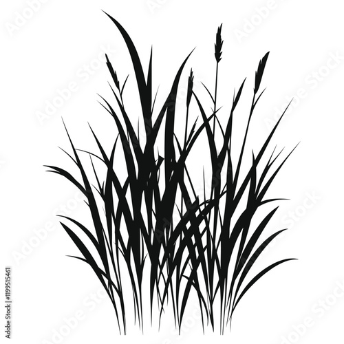 Grass art illustration vector vector