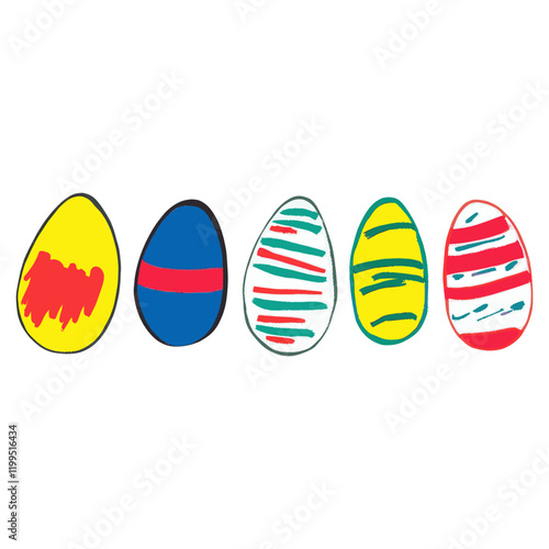 Easter day colorful easter eggs vector