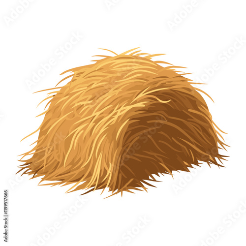 Isolated hay illustration element agricultural vector