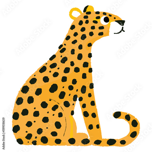 Cute jaguar illustration wildlife cheetah animal vector