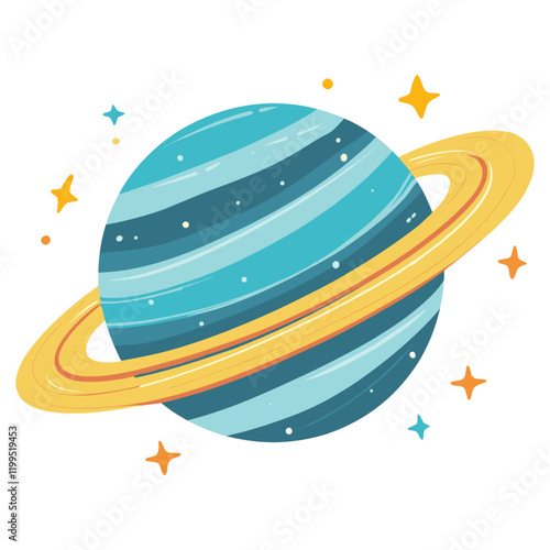 Uranus planet illustration space vector