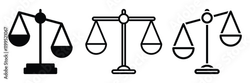 Scales icon set vector illustration isolated on white background.