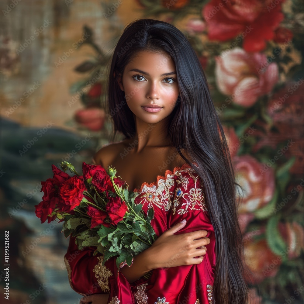 Timeless Grace with Embroidered Dress Timeless Grace with Embroidered Dress