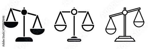 Scales icon set vector illustration isolated on white background.