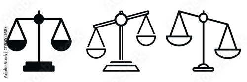 Scales icon set vector illustration isolated on white background.