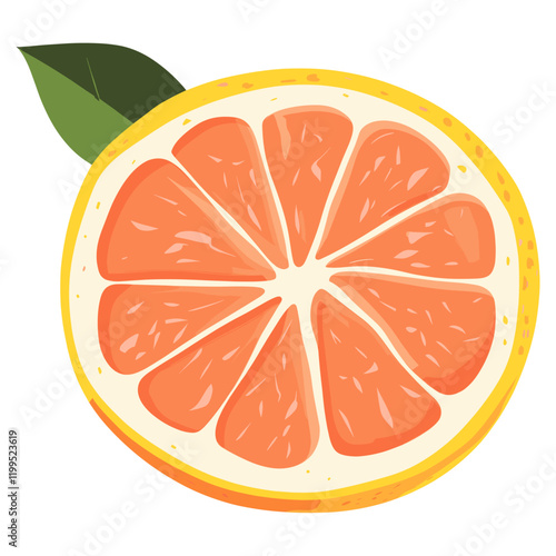 Grapefruit illustration food tropical vector