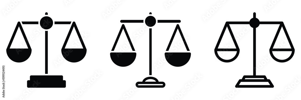 Scales icon vector. Law scale icon. Justice sign and symbol. Vector illustration. EPS 10 Scales icon vector. Law scale icon. Justice sign and symbol. Vector illustration. EPS 10