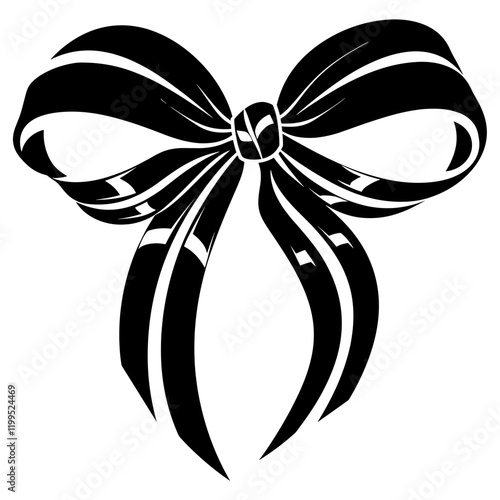 Ribbon black illustration decorative vector