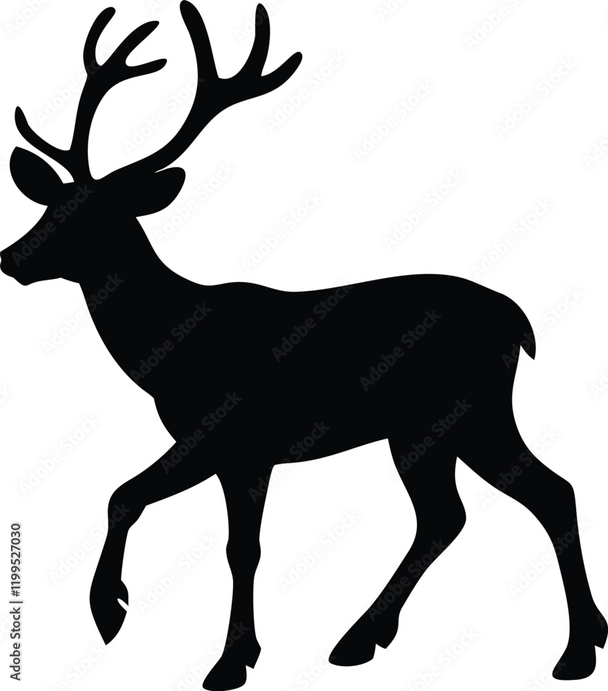 Obraz premium deer silhouette vector