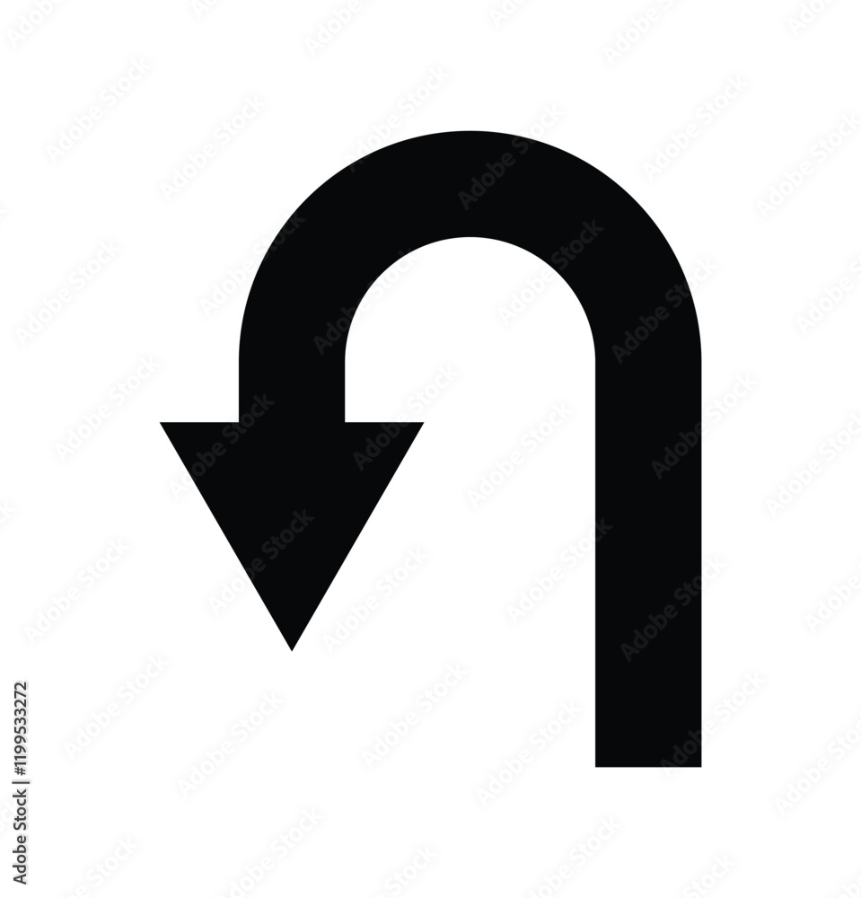 U turn arrow icon U turn arrow icon