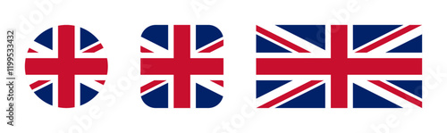 United Kingdom flag icon set