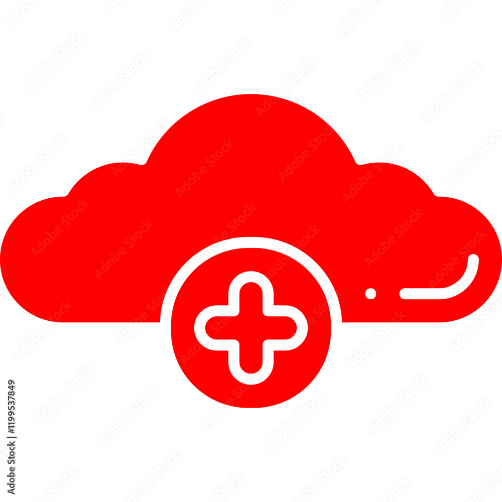 Add Cloud icon single vector illustration Add Cloud icon single vector illustration