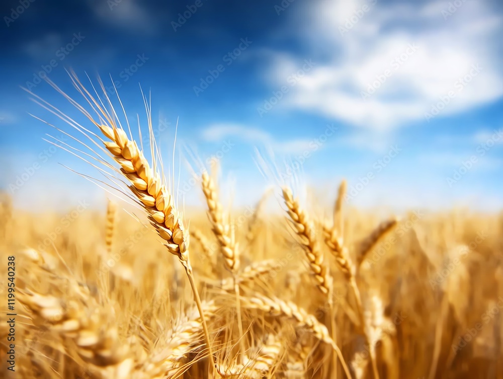 Golden wheat field with a combine harvester at work, symbolizing profitable land investment and agribusiness growth Golden wheat field with a combine harvester at work, symbolizing profitable land investment and agribusiness growth