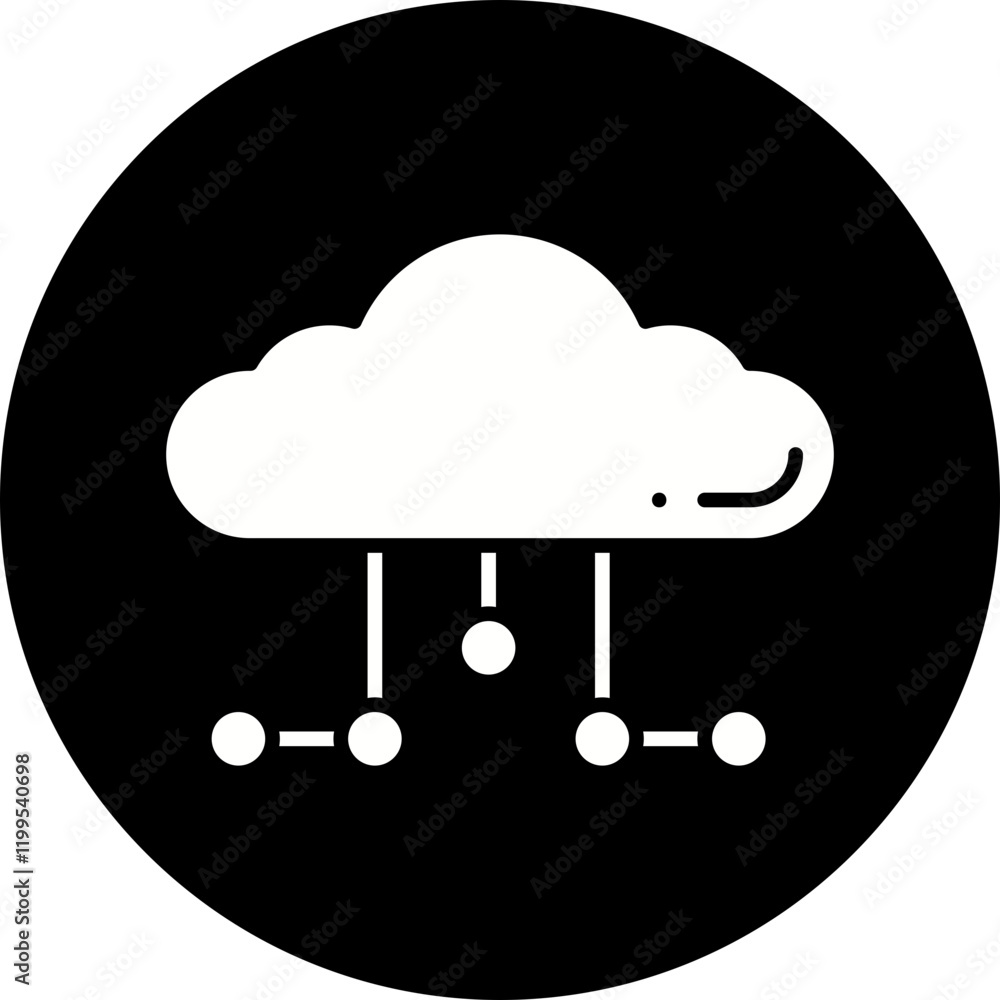 Cloud Network icon single vector illustration Cloud Network icon single vector illustration