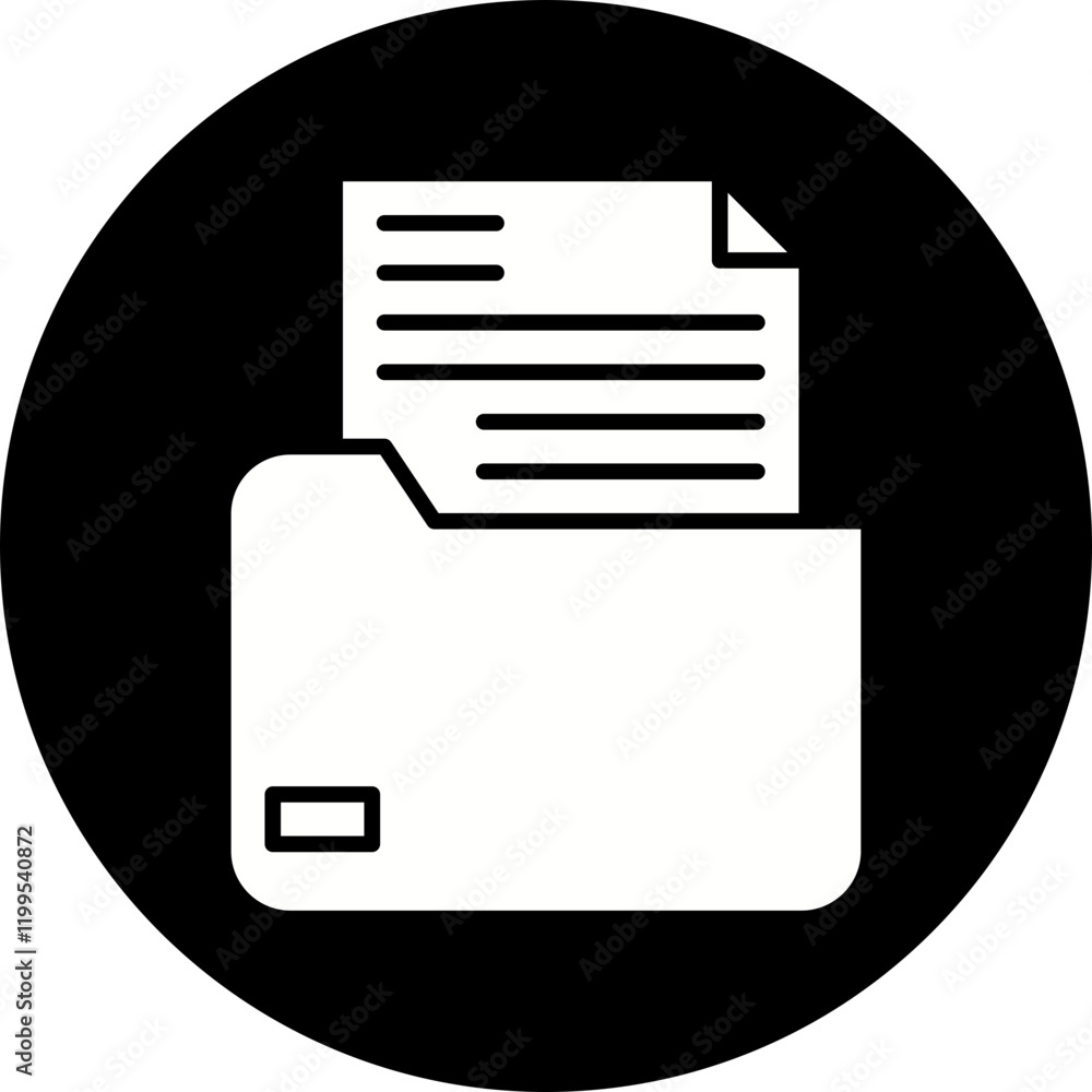 File in Folder icon single vector illustration File in Folder icon single vector illustration