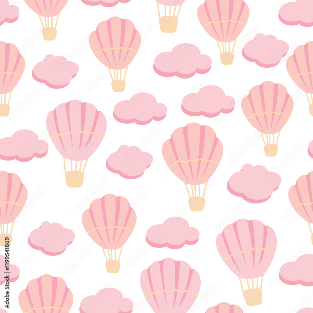 hot air balloon seamless pattern hot air balloon seamless pattern