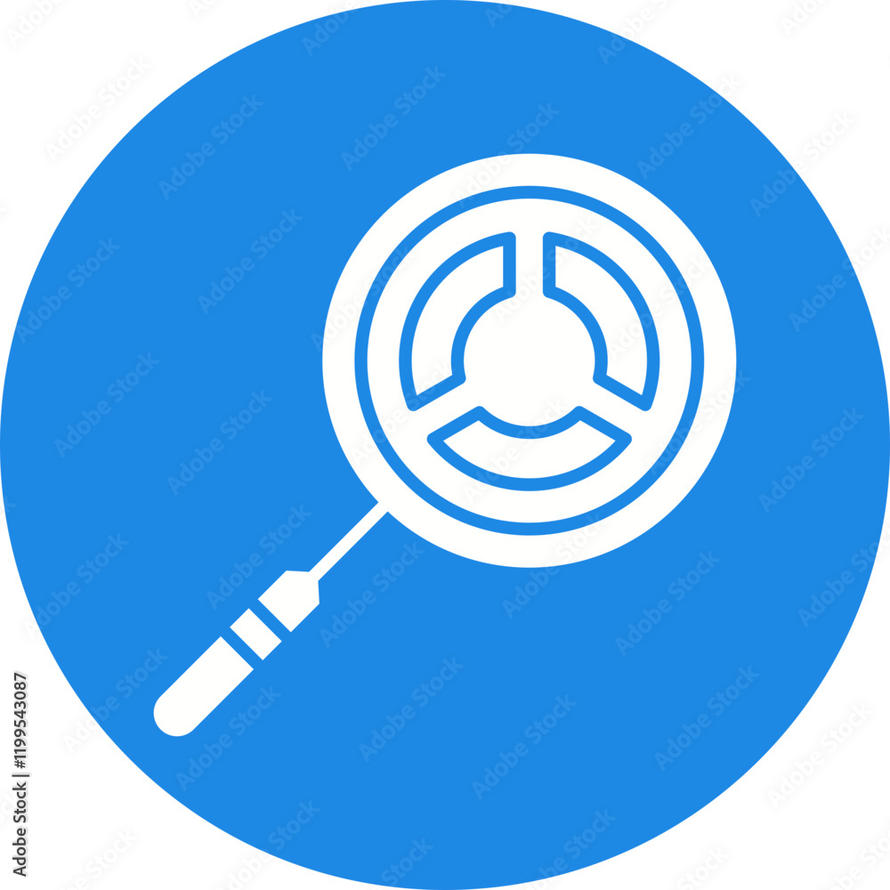 Search Chart icon single vector illustration Search Chart icon single vector illustration