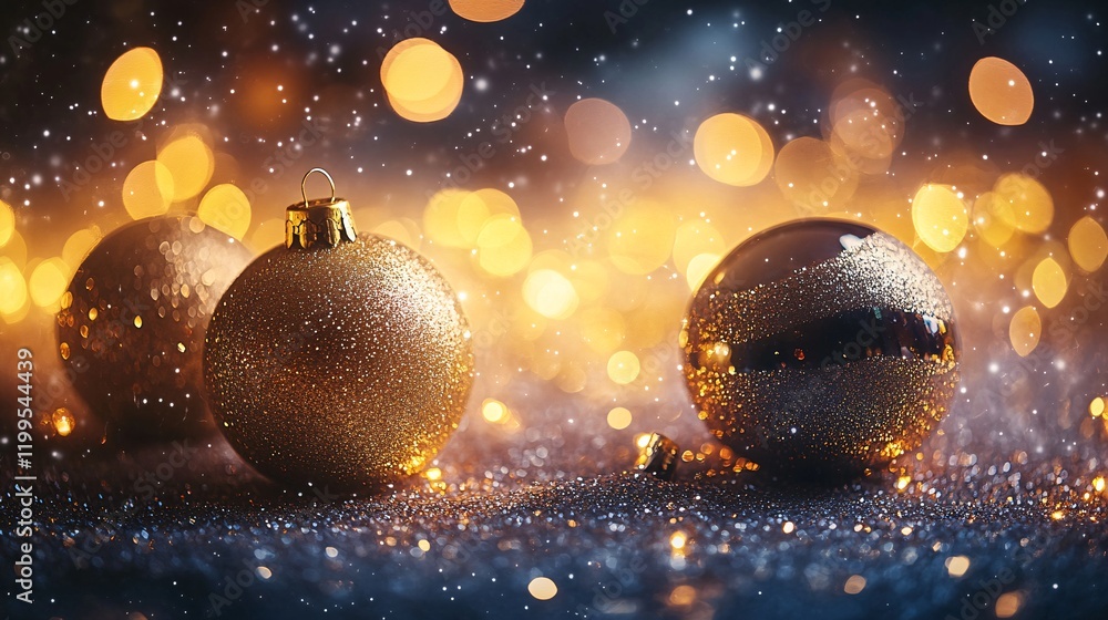 Elegant Golden Roses with Glitter and Warm Bokeh Lights Elegant Golden Roses with Glitter and Warm Bokeh Lights