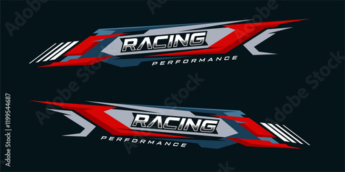 Side body graphic sticker design for car vectors. design stripes sports for car wrap. racing decals for tuning.