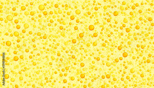 Wallpaper Mural Bright yellow background with bubbles creating a cheerful mood Torontodigital.ca