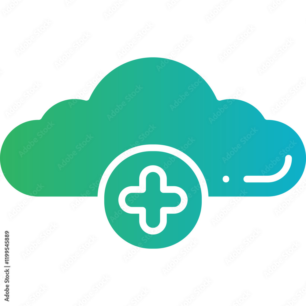 Add Cloud icon single vector illustration Add Cloud icon single vector illustration