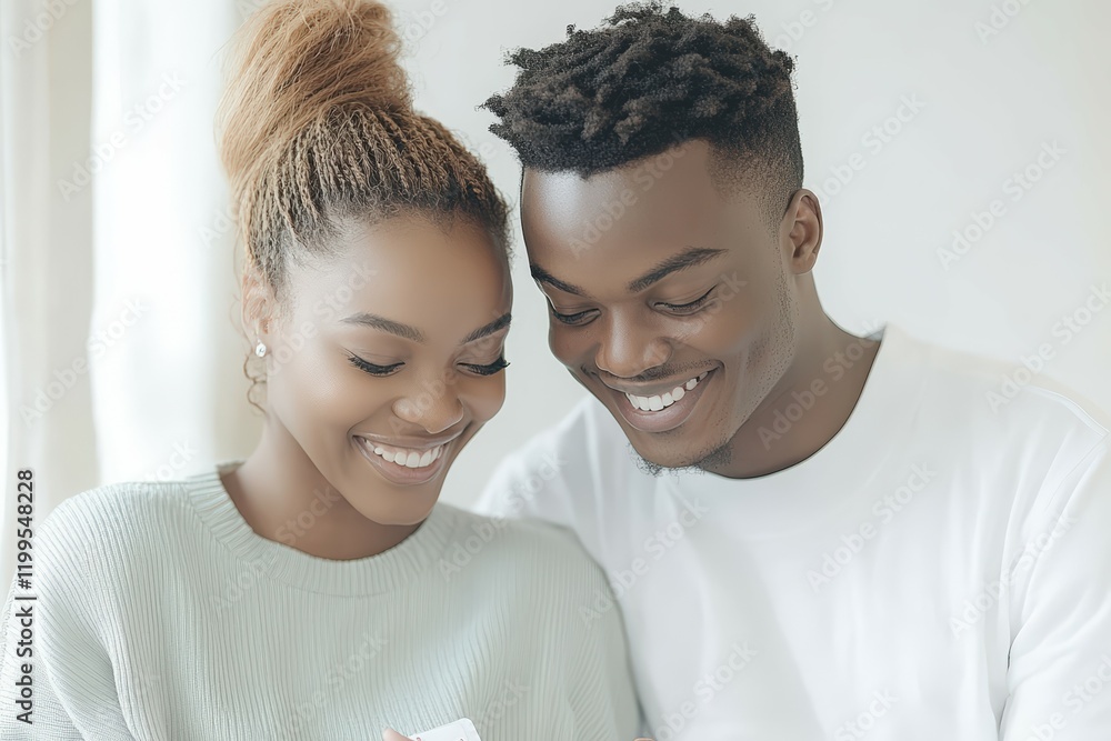 Middle-aged couple shopping outside on a sunny day. Beautiful simple AI generated image Middle-aged couple shopping outside on a sunny day. Beautiful simple AI generated image