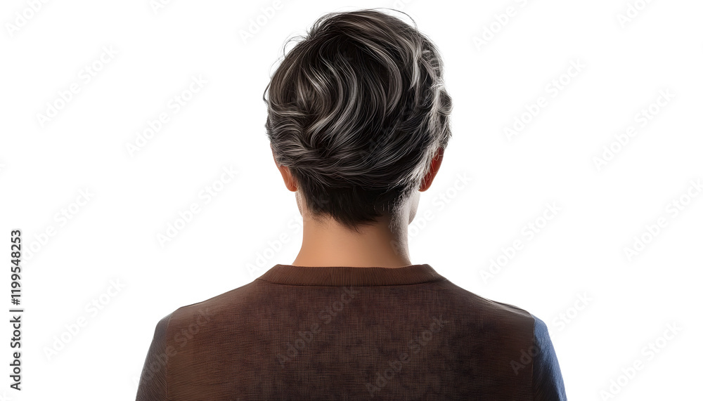 back view of a person isolated on transparent background cutout back view of a person isolated on transparent background cutout