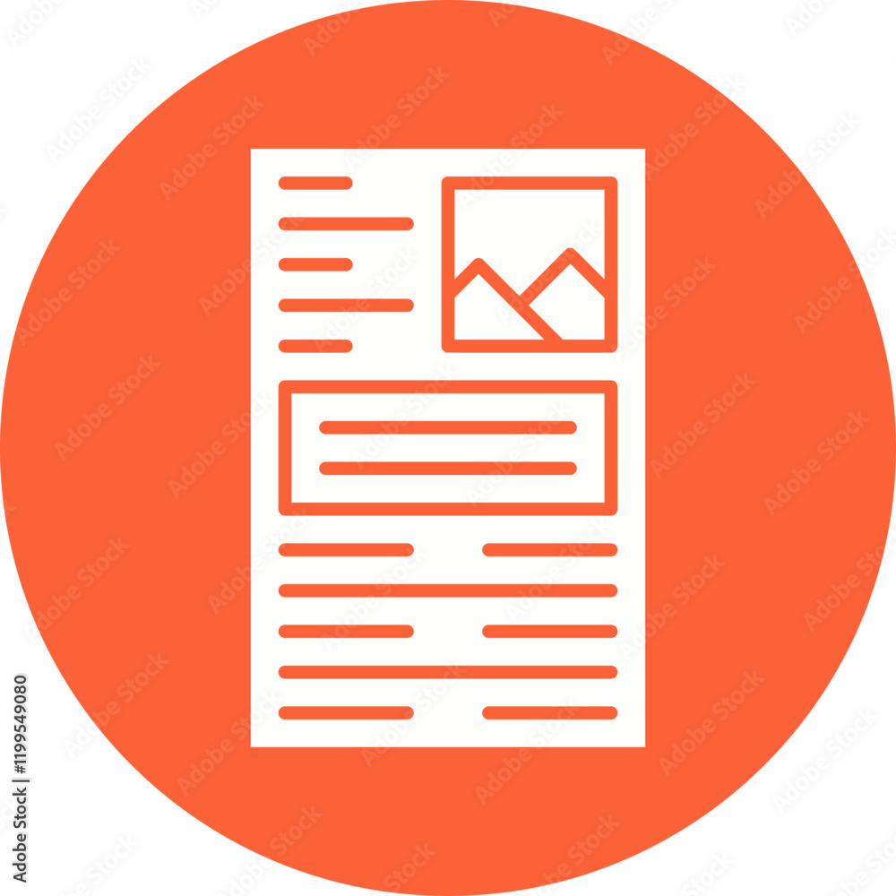 Images and Text on Page icon single vector illustration Images and Text on Page icon single vector illustration
