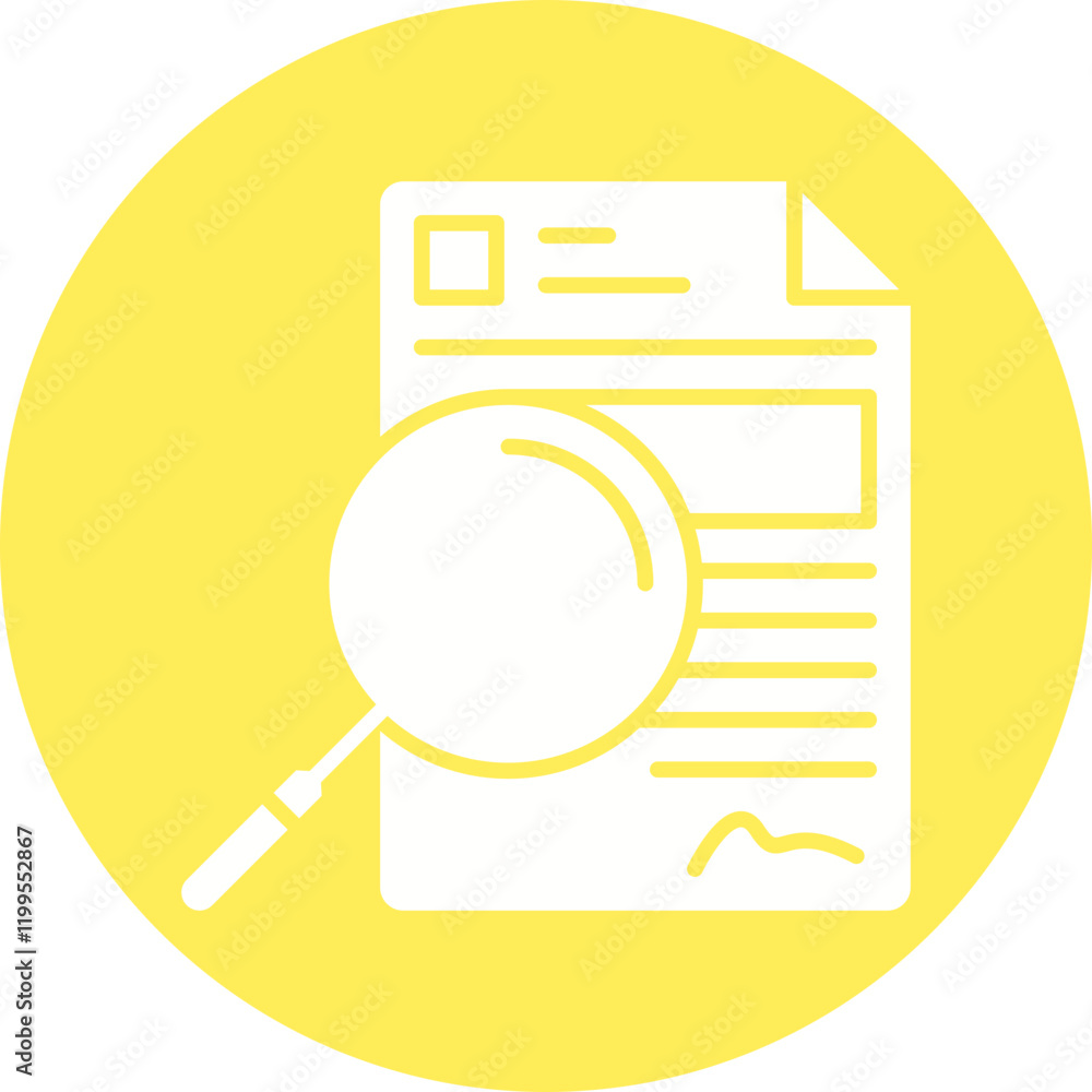 Find in Document icon single vector illustration