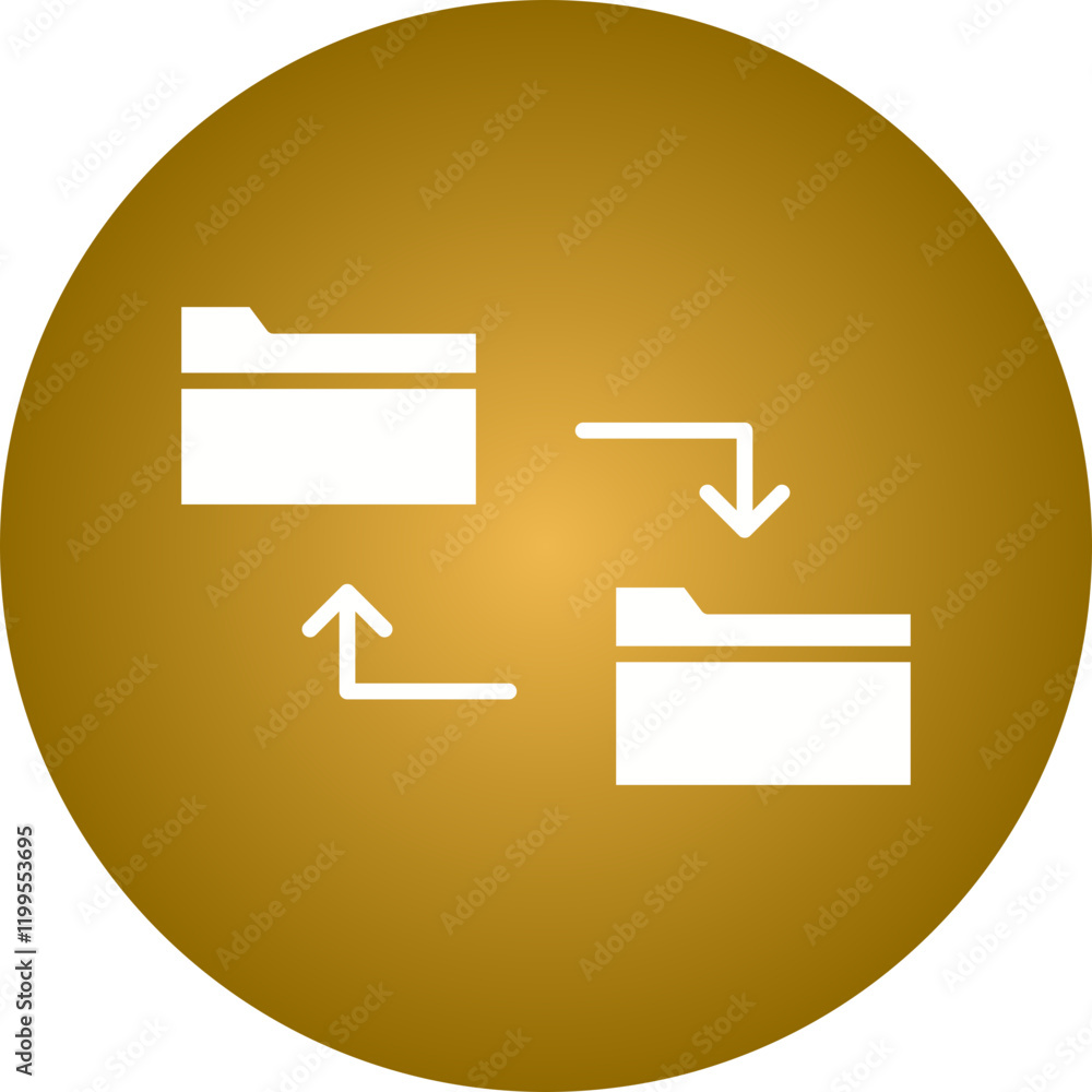 Folders Sharing Data icon single vector illustration Folders Sharing Data icon single vector illustration
