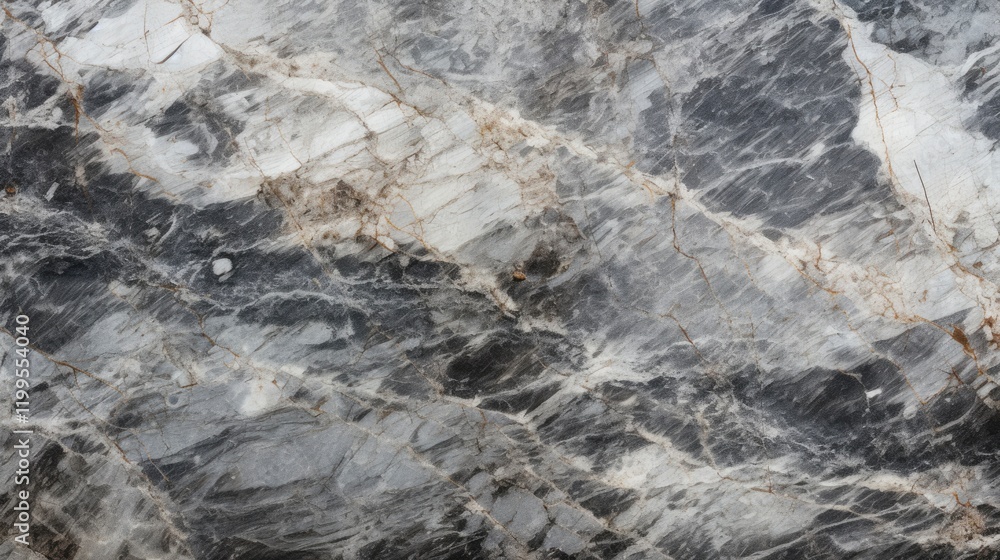 Fototapeta premium Top View of Granite Stone Texture Background for Table or Wall. White and Black Marble Rock Patterned Surface