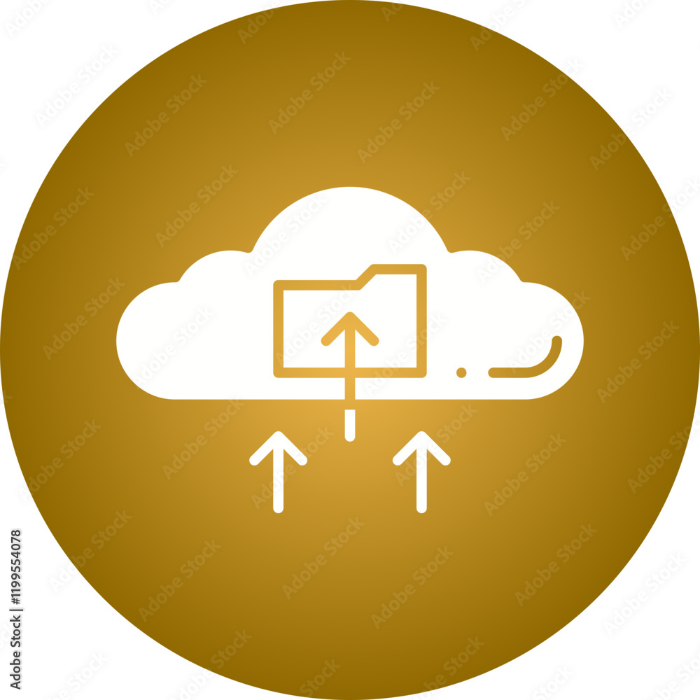 Upload all data on Cloud icon single vector illustration Upload all data on Cloud icon single vector illustration