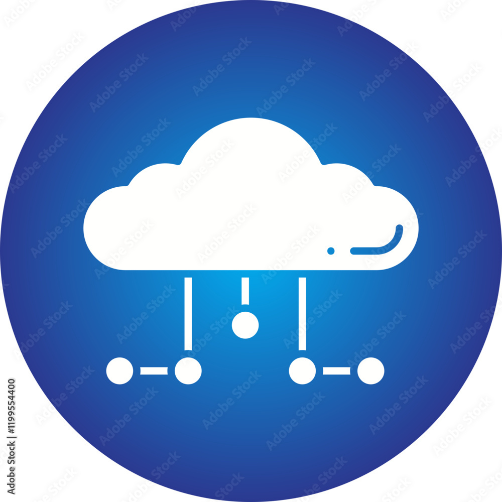 Cloud Network icon single vector illustration Cloud Network icon single vector illustration