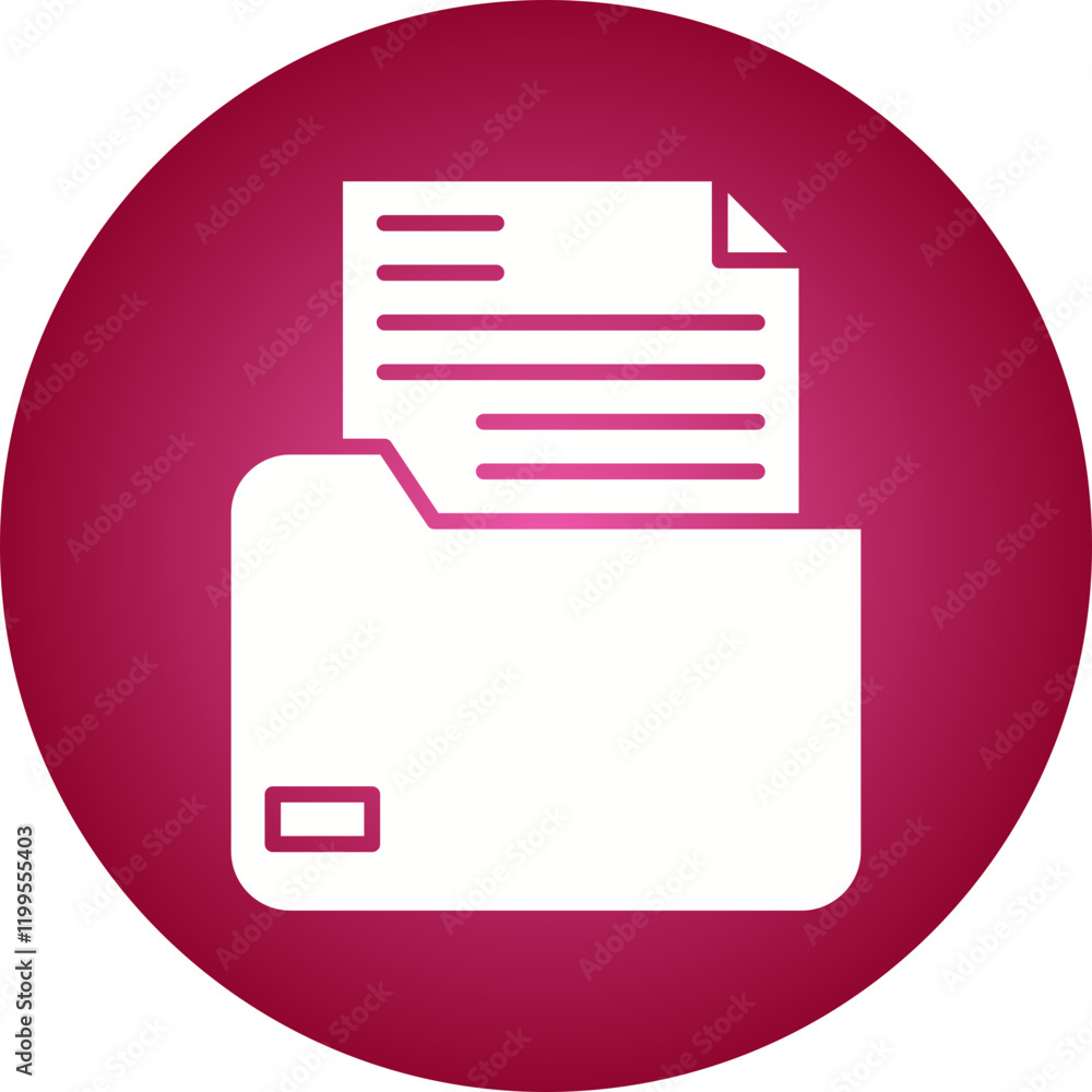 File in Folder icon single vector illustration File in Folder icon single vector illustration
