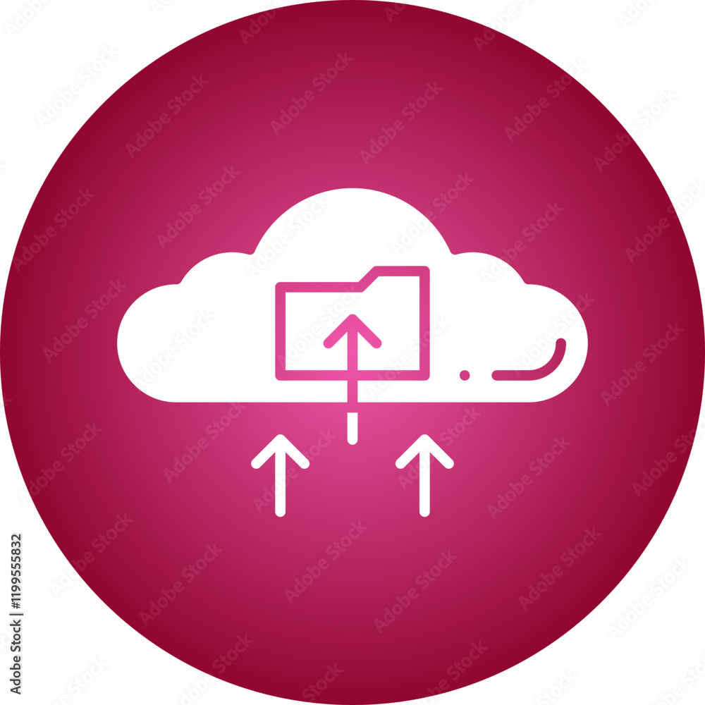 Upload all data on Cloud icon single vector illustration Upload all data on Cloud icon single vector illustration