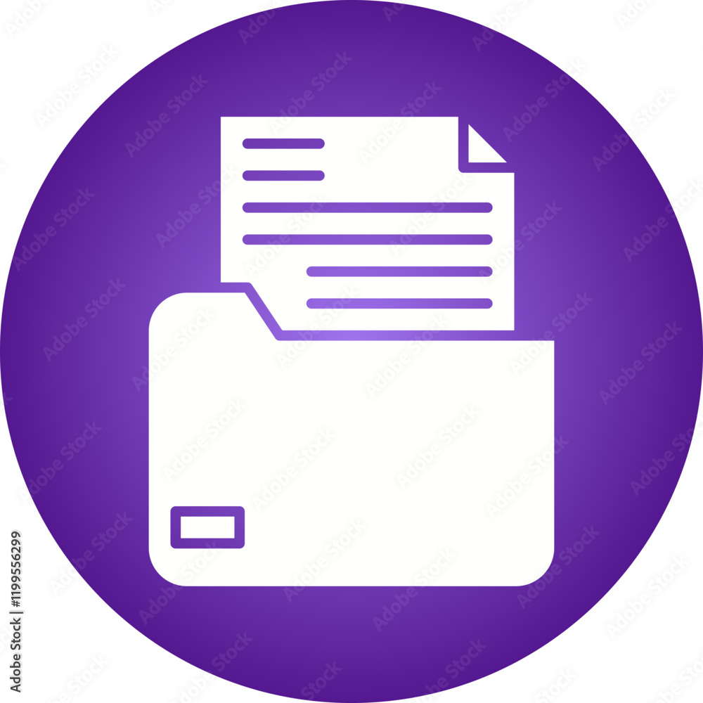 File in Folder icon single vector illustration File in Folder icon single vector illustration