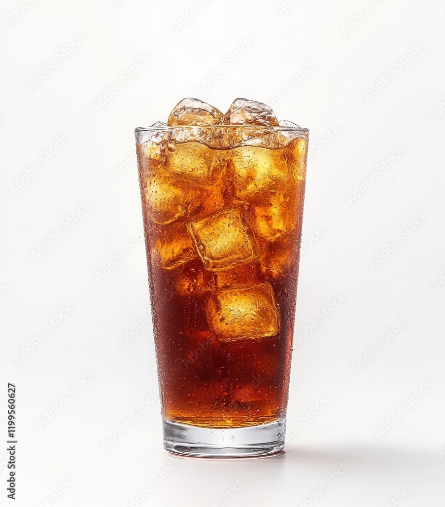 Refreshing Cold Beverage with Ice Cubes in a Clear Glass, Capturing the Essence of Summer and Enjoyment, Perfect for Hot Days and Social Gatherings Refreshing Cold Beverage with Ice Cubes in a Clear Glass, Capturing the Essence of Summer and Enjoyment, Perfect for Hot Days and Social Gatherings