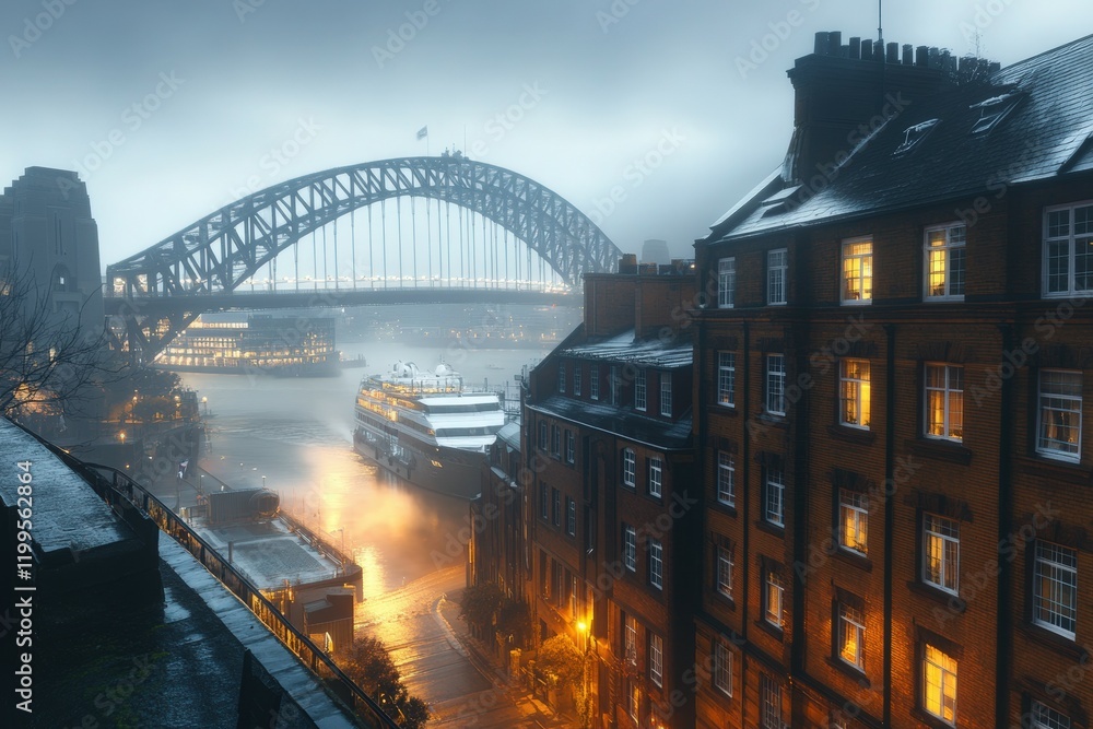 Fototapeta premium A middle-aged man sitting on the jetty and ready to go kayaking on the river. Beautiful simple AI generated image