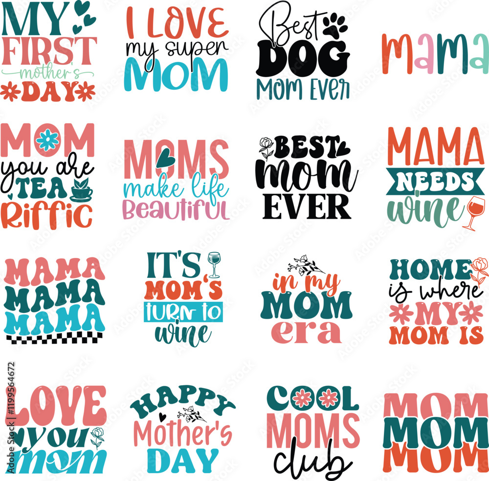 Mother's Day T shirt Design, SVG Design Mother's Day T shirt Design, SVG Design