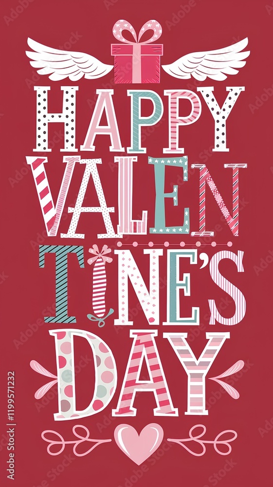 Valentine's Day Greeting Card Design Valentine's Day Greeting Card Design